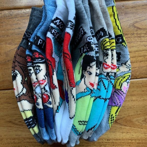 Disney Frozen Princess 12 pair Low Cut Socks One Size (4-10) Elza~Anna 6… - Picture 11 of 12